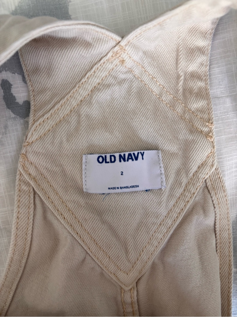 Old Navy Cream Denim Overalls 🤍 - Picture 7 of 8